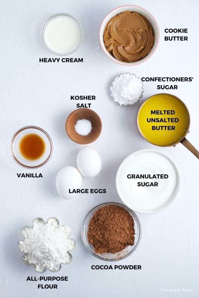 cookie butter brownies ingredients